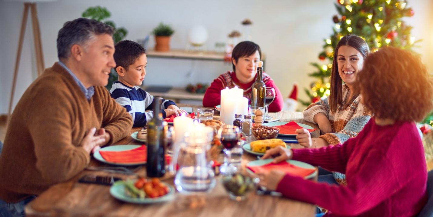 Family enjoying the Christmas holiday together